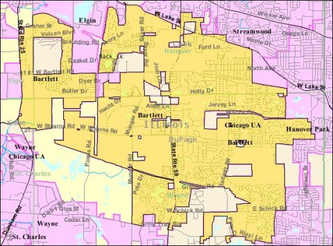 Bartlett IL 2009 reference map