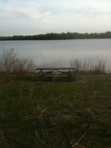 Bench near water