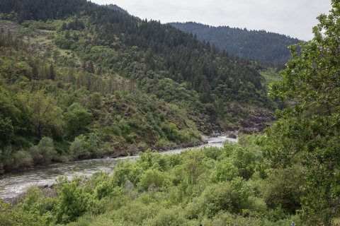 View of the Rogue River through Hellgate Canyon, near Merlin, Oregon