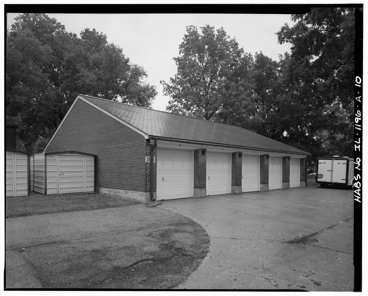 Adjacent garage - Scott Air Force Base, General Officer Quarters, 229 Birchard Street, O'Fallon, St. Clair County, IL
