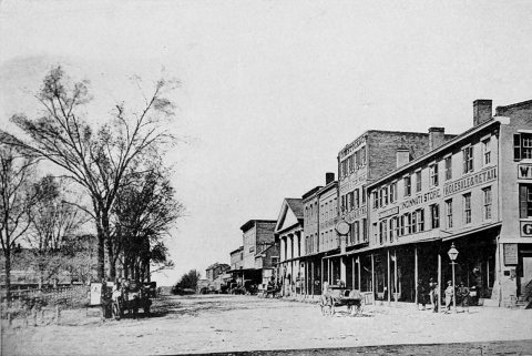 The Lincoln–Douglas debates of 1858 - FOURTH STREET, QUINCY, 1858