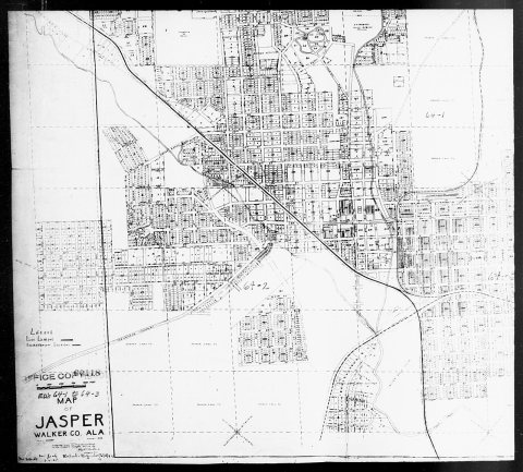 1940 Census Enumeration District Maps - Alabama - Walker County - Jasper - ED 64-1A, ED 64-1B, ED 64-2, ED 64-3
