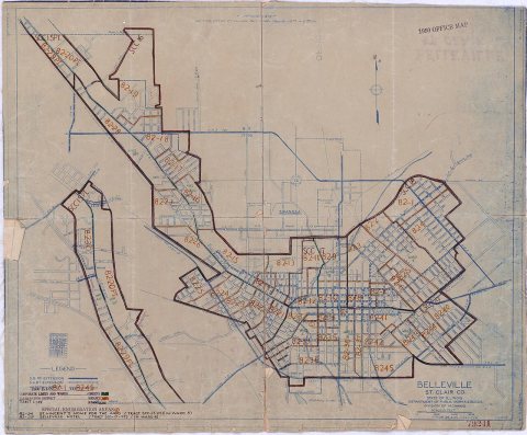 1950 Census Enumeration District Maps - Illinois (IL) - St. Clair County - Belleville - ED 82-1 to 45