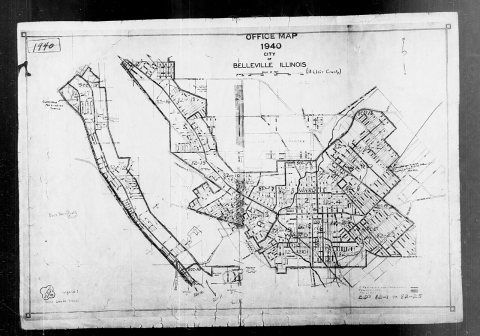 1940 Census Enumeration District Maps - Illinois - St. Clair County - Belleville - ED 82-1 - ED 82-25