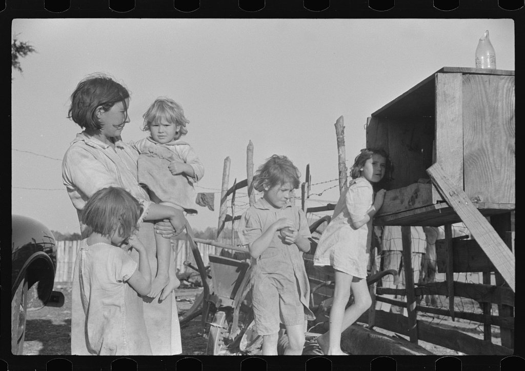 Some of Melody Tillery's family (rural rehabilitation client), Pike County, near Tray, Alabama