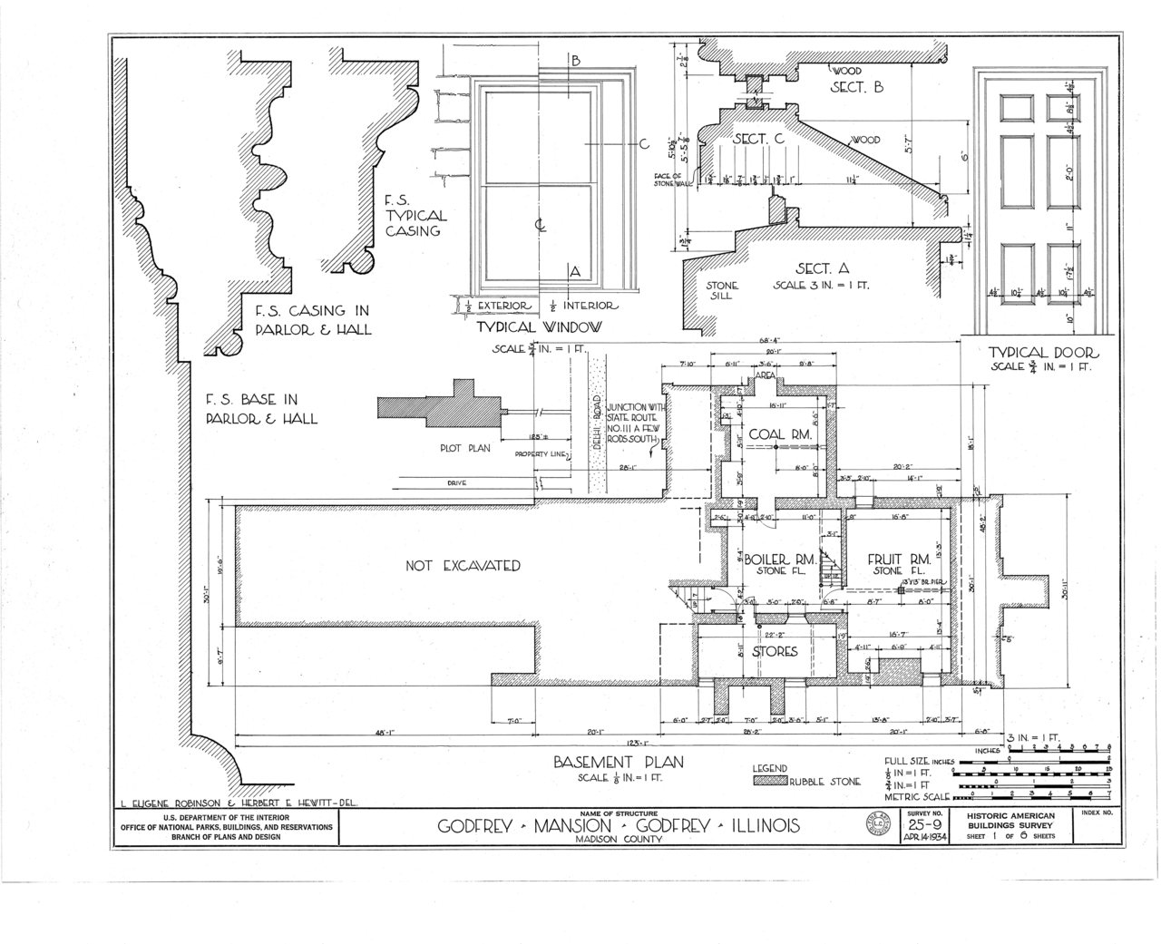HABS ILL,60 -GODF,1- (sheet 1 of 6) - Godfrey Homestead, Delhi Road