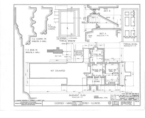 HABS ILL,60 -GODF,1- (sheet 1 of 6) - Godfrey Homestead, Delhi Road