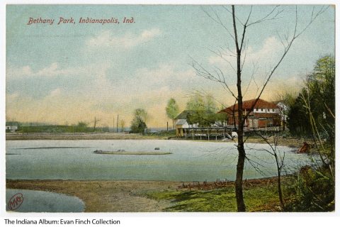 Bethany Park Indiana, lake, around 1910