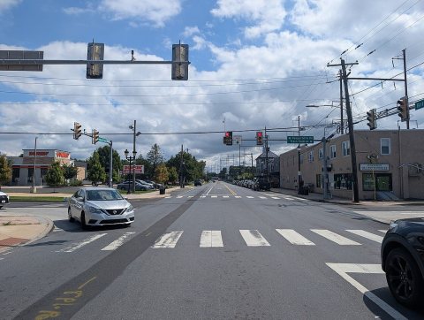 US 13 nb at Newportville Road, Croydon, PA, Aug. 2026