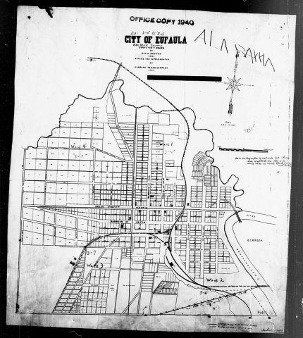 1940 Census Enumeration District Maps - Alabama - Barbour County - Eufaula - ED 3-5, ED 3-6, ED 3-7