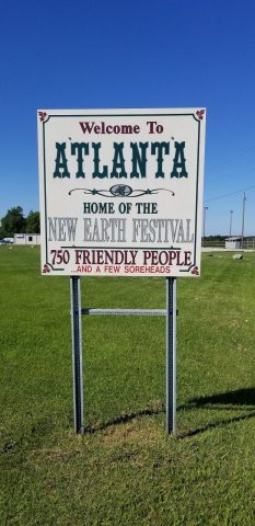 Sign welcoming visitors to
