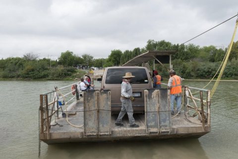 The hand-pulled Los Ebanos Ferry or El Chalan, formally known as the Los Ebanos-Diaz Ordaz Ferry, a hand-operated cable…