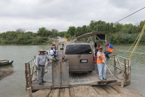The hand-pulled Los Ebanos Ferry or El Chalan, formally known as the Los Ebanos-Diaz Ordaz Ferry, a hand-operated cable…
