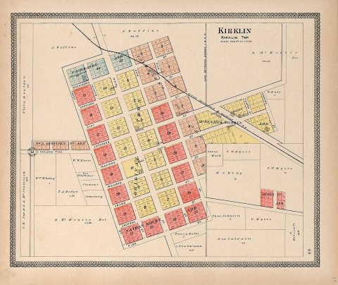 20th century atlas of Clinton County, Indiana - containing maps of villages, cities and townships of the county, of the…