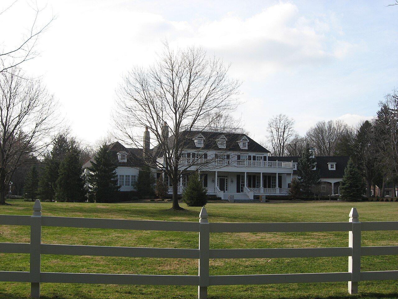 House and fence in