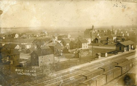 Bird's Eye View, 1908 - LaCrosse, Indiana