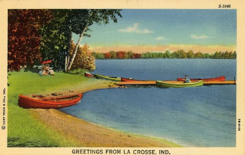 Greetings from LaCrosse, Indiana, 1947 - LaCrosse , Indiana