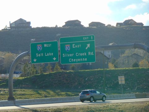 I-80 northbound exit on US-40 US-189, Apr 16