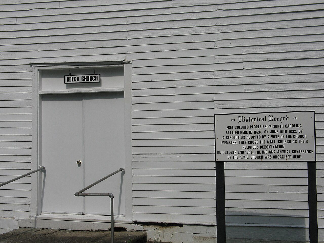 Beech Church Front Sign