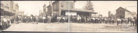 Mulberry, Ind., Horse Show and Moter [sic] Cycle Meet, June 25th, 1910