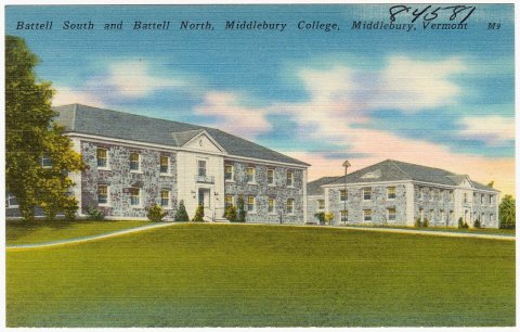 Battell South and Battell North, Middlebury College, Middlebury, Vermont (84581)