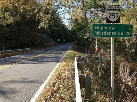 2019-10-15 10 09 42 View south along Virginia State Route 259 (Carpers Pike) just south of U.S. Route 50 (Northwestern …