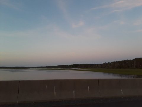 Marshes of the Machipongo near nightfall
