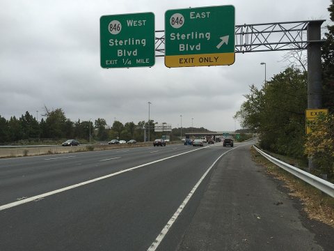 2017-10-12 11 49 53 View north along Virginia State Route 28 (Sully Road) at the exit for Virginia State Secondary Rout…