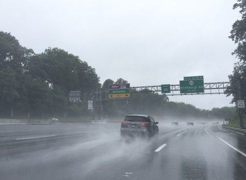 2016-07-04 15 51 42 View north along the inner loop of the Capital Beltway (Interstate 495) at the entrance to the High…