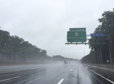 2016-07-04 15 51 06 View north along the inner loop of the Capital Beltway (Interstate 495) 1 mile south of Exit 54 (Vi…