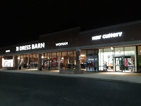 Greenbriar Shopping Center Dress Barn at night, lighter version