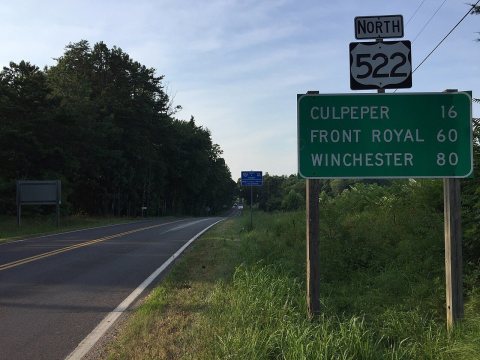 2016-07-21 18 39 53 View north along U.S. Route 522 (Zachary Taylor Highway) just north of Virginia State Route 20 (Con…