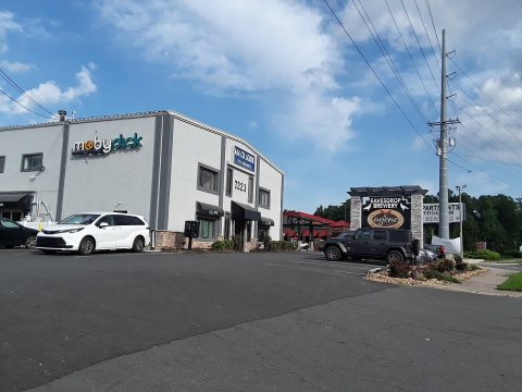 Moby Dick and parking lot