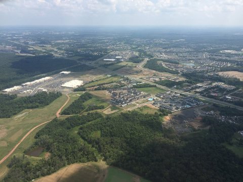 2016-07-31 14 54 32 View southeast across Arcola and South Riding in Loudoun County, Virginia from a plane departing Wa…