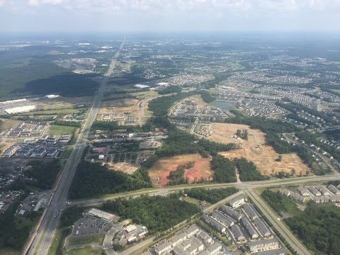 2016-07-31 14 54 45 View east along U.S. Route 50 (John Mosby Highway) through South Riding, Arcola and Stone Ridge in …