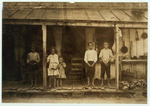 Lawrence Purdie (right end) has been spinning in the mule room of the cotton mill at Matoaca, Va., for two years. His b…
