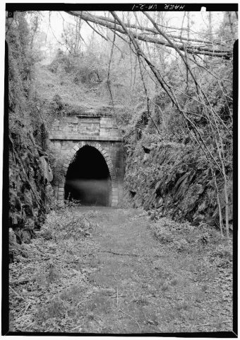 Blue Ridge Railroad, Blue Ridge Tunnel, U.S. Route 250 at Rockfish Gap, Afton, Nelson County, VA
