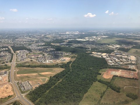 2019-07-19 13 00 36 View northeast along Broad Run as it passes between the Loudoun County Parkway and Old Ox Road on t…