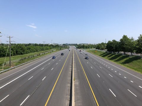 2022-05-22 11 11 51 View north along Virginia State Route 28 (Sully Road) from the Washington and Old Dominion Rail Tra…