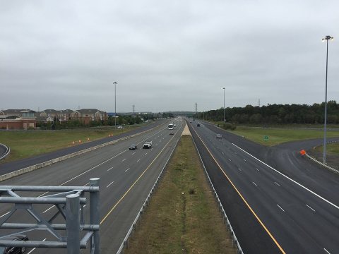 2017-10-13 12 04 22 View north along Virginia State Route 28 (Sully Road) from Waxpool Road and Church Road (Virginia S…