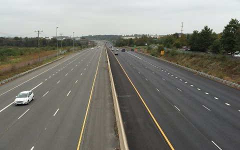 2017-10-13 12 22 20 View north along Virginia State Route 28 (Sully Road) from the Washington and Old Dominion Rail Tra…