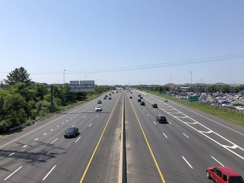 2022-05-22 11 10 50 View south along Virginia State Route 28 (Sully Road) from the Washington and Old Dominion Rail Tra…
