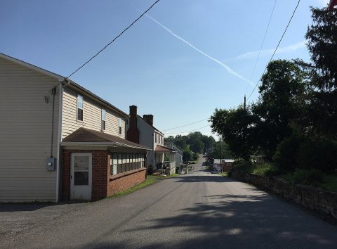 2016-05-27 17 30 39 View south along Virginia State Route 252 (Middlebrook Village Road) just north of the intersection…