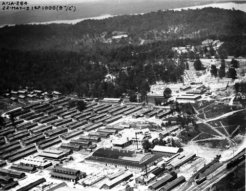 Aerial Photograph of the Marine Barracks in Quantico, Virginia