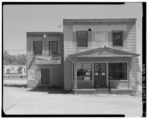 Front elevation (northwest) looking southeast. - Downtown Short Pump Grocery, West Broad Street (State Route 250) and T…