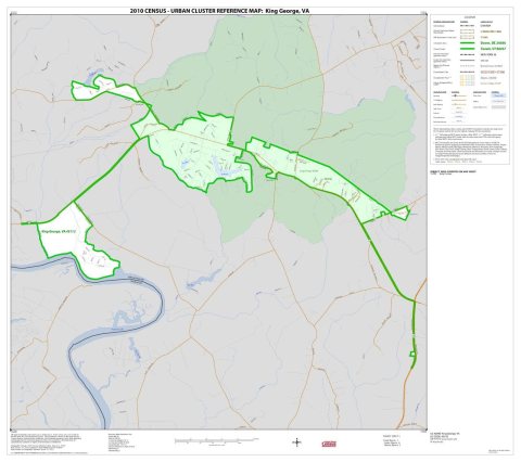 2010 Census Urban Cluster Reference Map for