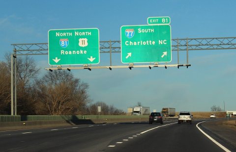 Intersection of Interstates 77 and 81 - Exit 81