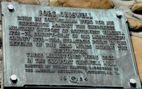 Ft. Chiswell, VA Marker Inscription