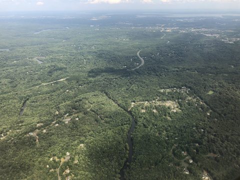 2019-07-22 15 55 54 View east down the Occoquan River and along Virginia State Route 294 (Prince William Parkway) from …