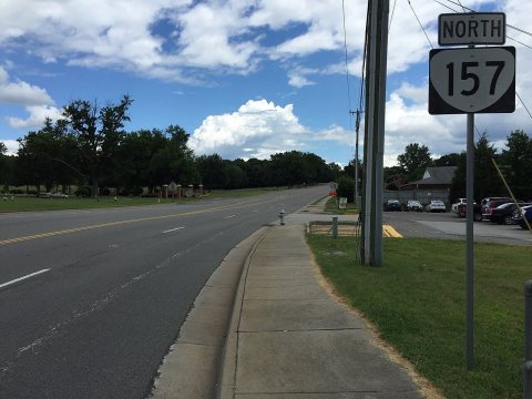 2017-07-07 12 17 41 View north along Virginia State Route 157 (Gaskins Road) at Virginia State Route 6 (Patterson Avenu…
